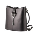 Vera Pelle Czarna skórzana - Listonoszka