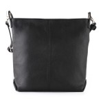 Włoska Skórzana Torebka - Worek Czarna