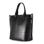 Włoski Shopper Bag XL Skóra Krokodyla