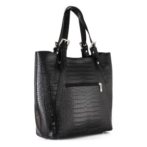 Włoska Skórzana Torebka - Skóra Krokodyla