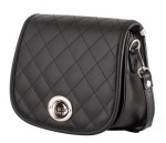 Czarna Pikowana Torebka skórzana Listonoszka - chanelka