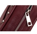 Brązowa  torebka z ćwiekami - listonoszka