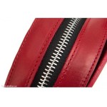 Włoska Skórzana Listonoszka Bordowa