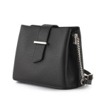 Skórzana Torebka Kuferek z Łańcuszkiem