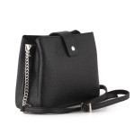 Mała Torebka Kuferek z Łańcuszkiem Czarna