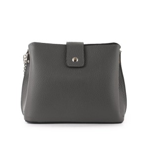 Trzykomorowa Torebka Kuferek ze Skóry