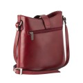 Vera Pelle Bordowa skórzana - Listonoszka