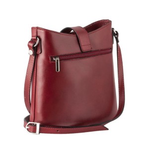 Vera Pelle Bordowa skórzana - Listonoszka