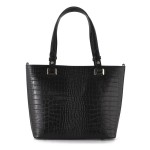 Klasyczna Włoska Torebka ze skóry - wzór krokodyla