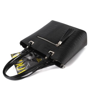 Torebka shopper bag  - krokodyli wzór ze skóry