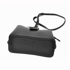 Torebka damska skórzana - czarny kuferek