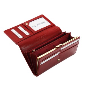 Damski portfel ze skóry- wnętrze