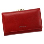 Czerwony portfel damski z naturalnej skóry