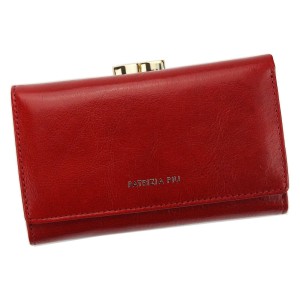 Czerwony portfel damski z naturalnej skóry