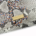 Skórzany portfel damski - wężowy wzór