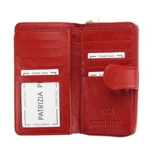 Damski portfel skórzany- wnętrze