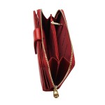 Portfel damski ze skóry- kieszeń na bilon