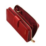 Czerwony portfel PATRIZIA PIU ze skóry