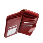 Damski czerwony portfel ze skóry