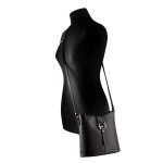 Vera Pelle Czarna skórzana - Listonoszka