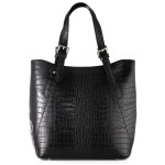 Vera Pelle Duża Skórzana Torebka - Skóra Krokodyla