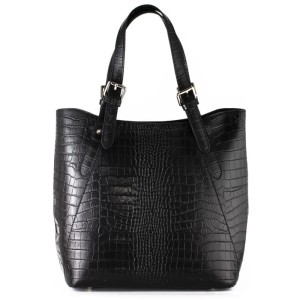 Vera Pelle Duża Skórzana Torebka - Skóra Krokodyla