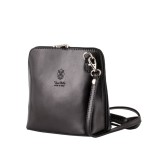 Malutka  torebka skórzana - czarna (L 240)