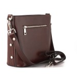 Skórzana torebka z nitami - tył