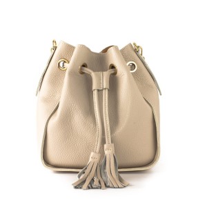 Skórzana torebka mały ściągany worek