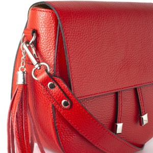 Listonoszka skórzana z klapką