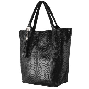 Włoska Torebka - worek skóra aligatora