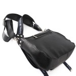 Laura Biaggi czarna torebka listonoszka eko skóra - tył