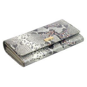 PATRIZIA PIU portfel damski ze skóry - wężowy motyw