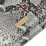 Skórzany portfel damski  PATRIZIA PIU - wężowy wzór