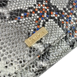 Skórzany portfel damski  PATRIZIA PIU - wężowy wzór