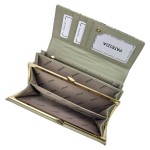 Skórzany portfel damski Patrizia Piu motyw wężowej skóry