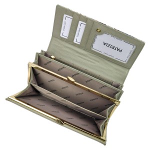 Skórzany portfel damski Patrizia Piu motyw wężowej skóry