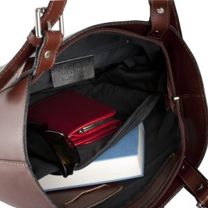 DUŻA  BRĄZOWA TOREBKA SKÓRZANA VERA PELLE