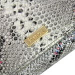 Skórzany portfel damski - wężowy wzór