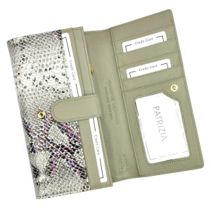 Damski portfel ze skóry- wnętrze