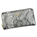 Skórzany portfel damski Patrizia Piu skóra węża