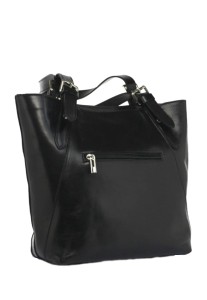 Czarna skórzana torebka