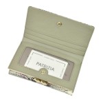 Skórzany portfel damski Patrizia Piu - wężowy wzór wnętrze