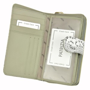 Pojemny portfel Patrizia Piu wężowa skóra - wnętrze