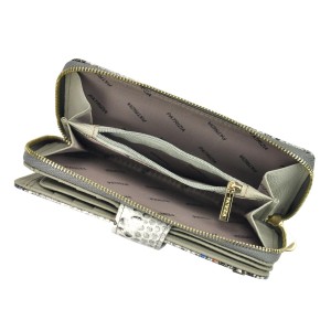 Skórzany portfel Patrizia Piu skóra węża - wnętrze