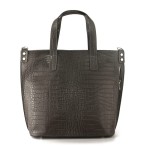 Vera Pelle skórzany shopper bag  krokodyli wzór