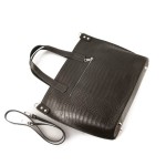 Skórzana torebka shopperka motyw skóry krokodyla-tył