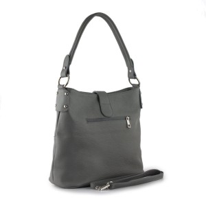 Klasyczna torebka worek ze skóry - tył