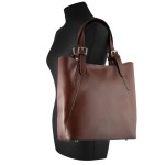 DUŻA  BRĄZOWA TOREBKA SKÓRZANA VERA PELLE