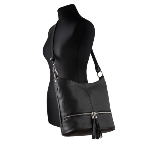 Torebka skórzana - czarny worek